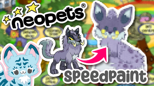 I drew a Tyrannian Lupe - Neopets Timelapse Speedpaint