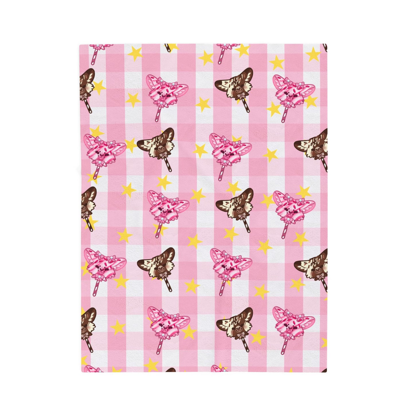 Cake Pup Pink Fuzzy Blanket Pastel Dessert Circus Theme Kawaii Home Decor Clowncore Blankie Lightweight Soft