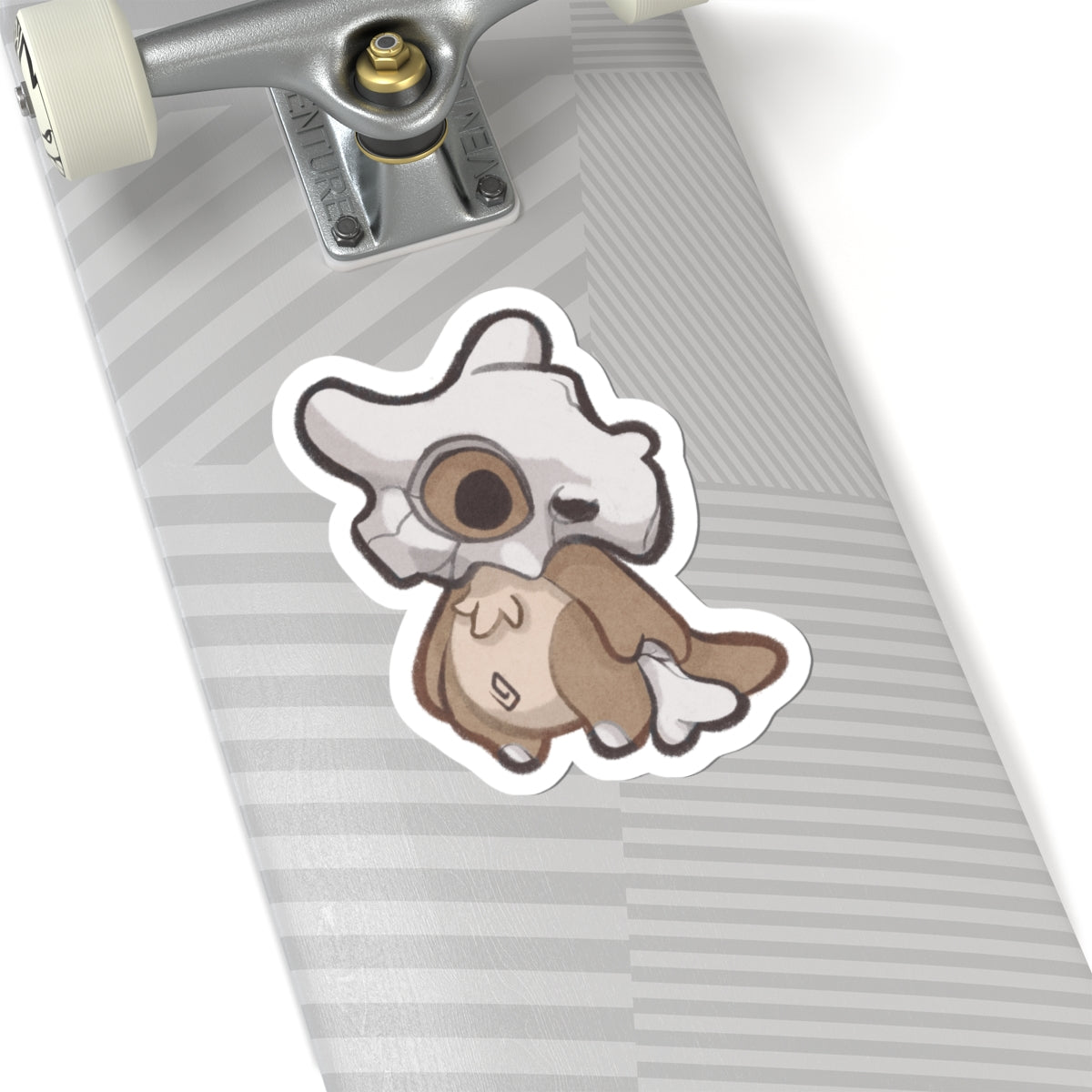 Cubone Kawaii Cutie Fanart Die-Cut Vinyl Sticker 4in