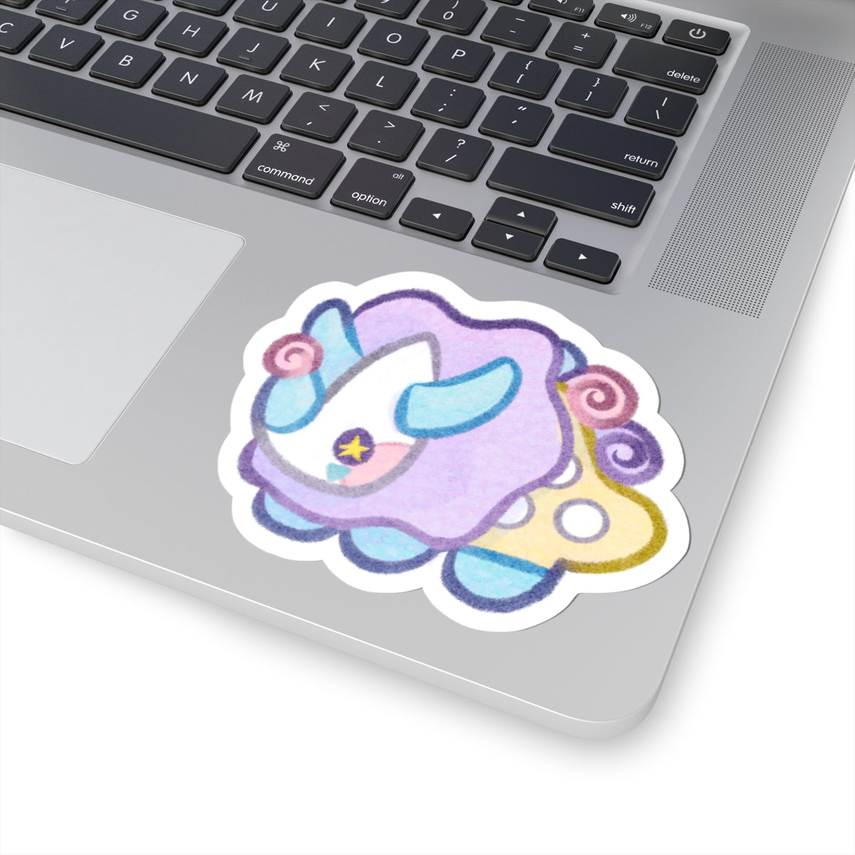 Funceratops Clown Triceratops Circus Kawaii Cutie Die-Cut Vinyl Sticker 4in