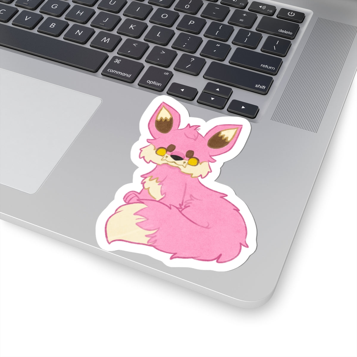 Pink Lupe Fantasy Wolf Die-Cut Vinyl Sticker 4in