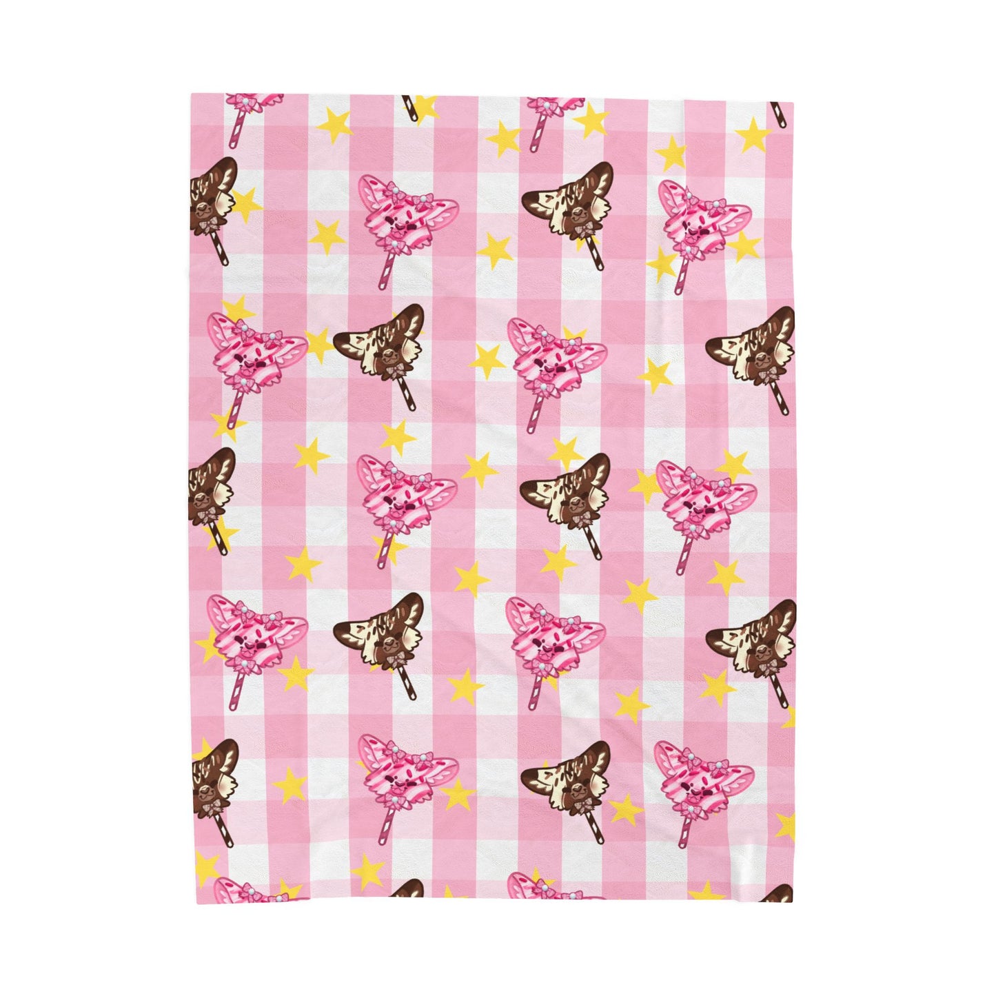 Cake Pup Pink Fuzzy Blanket Pastel Dessert Circus Theme Kawaii Home Decor Clowncore Blankie Lightweight Soft