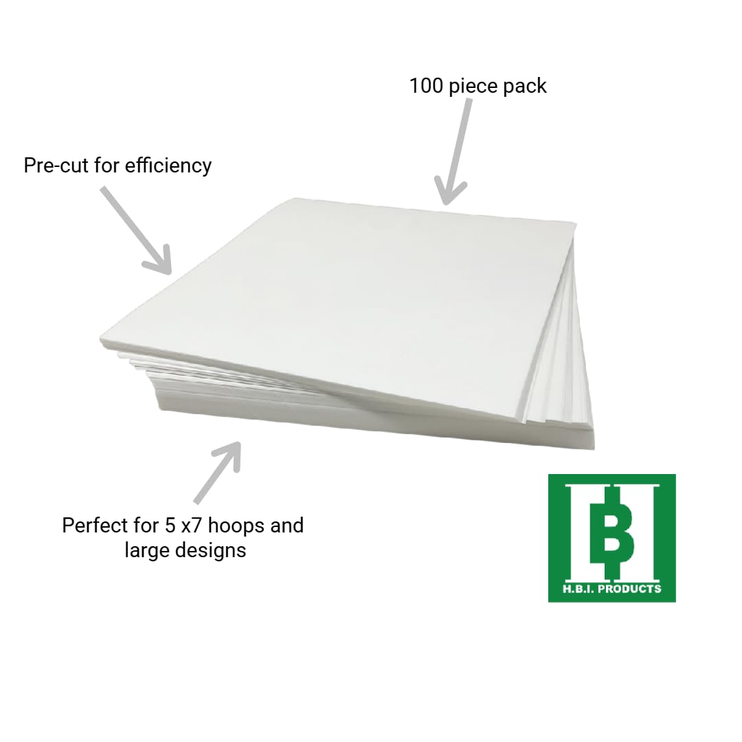 Tear Away Embroidery Stabilizer 1.8 oz Medium Weight 10" x 100 Yd Roll by H.B.I. Products