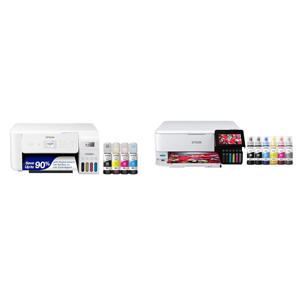 Epson EcoTank ET-2803 Wireless Color All-in-One Cartridge-Free Supertank Printer w/ Scan, Copy, AirPrint