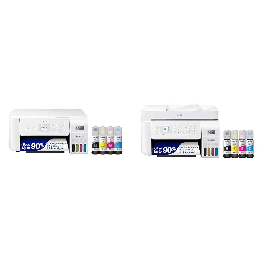 Epson EcoTank ET-2803 Wireless Color All-in-One Cartridge-Free Supertank Printer w/ Scan, Copy, AirPrint
