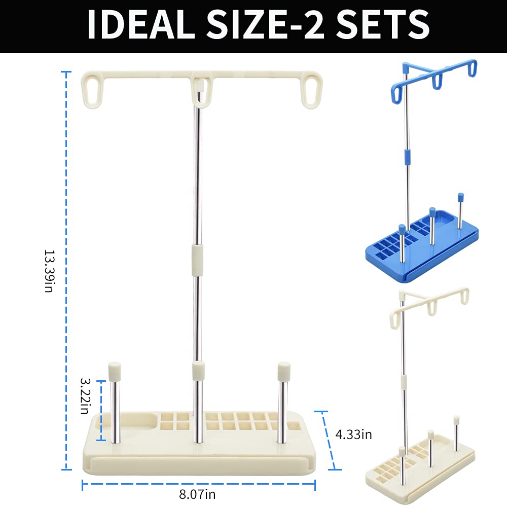 Thread Holders, Embroidery & Sewing Machine 3-Spool Thread Rack, 2-Pack
