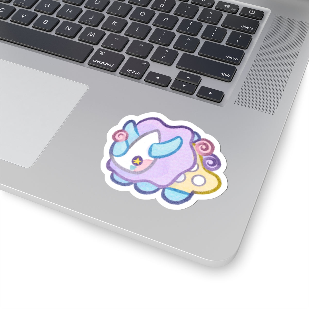 Funceratops Clown Triceratops Circus Kawaii Cutie Die-Cut Vinyl Sticker 4in