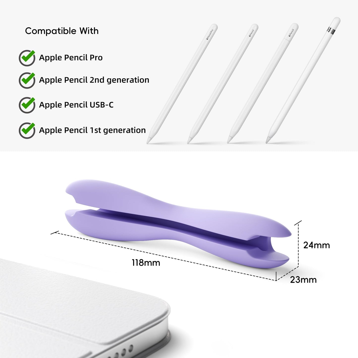 Arthritis Silicone Grip Sleeve Compatible with Apple Pencil Pro 1st/2nd Gen | 3 Pack