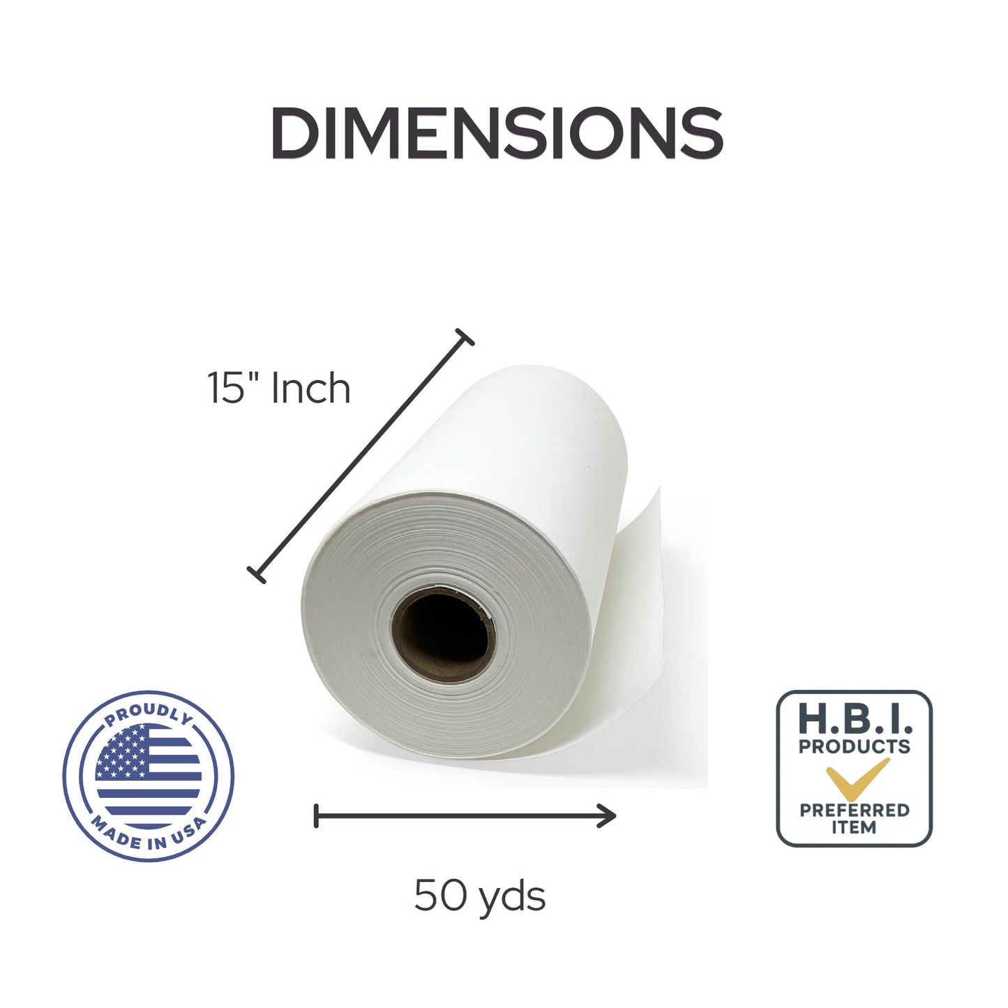 Tear Away Embroidery Stabilizer 1.8 oz Medium Weight 10" x 100 Yd Roll by H.B.I. Products