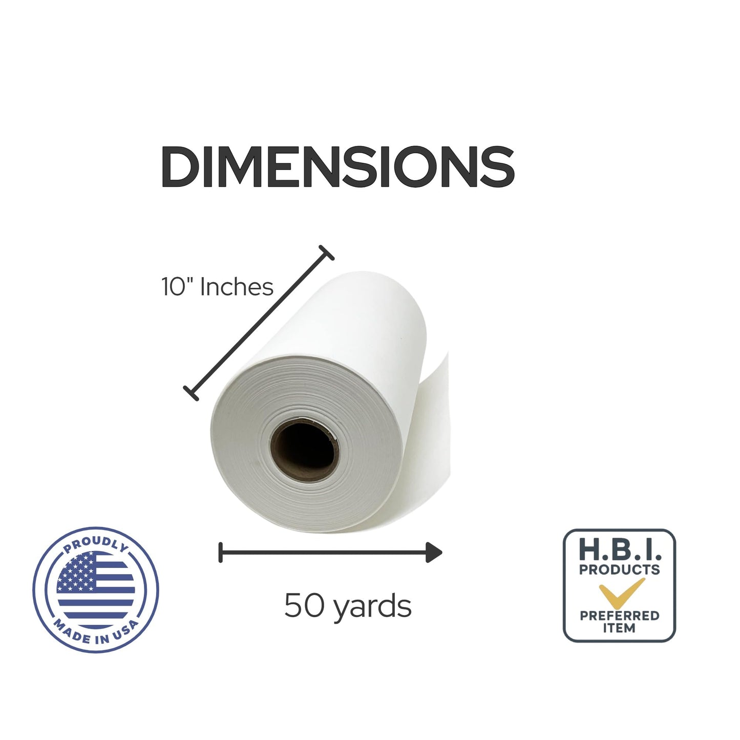 Tear Away Embroidery Stabilizer 1.8 oz Medium Weight 10" x 100 Yd Roll by H.B.I. Products