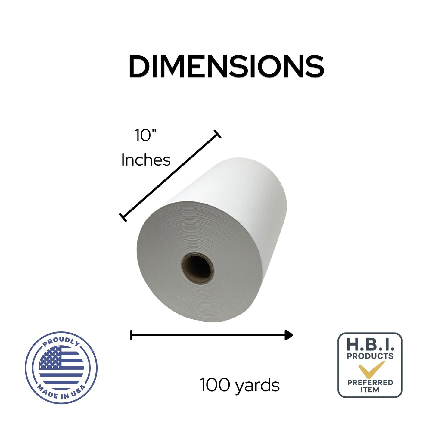 Tear Away Embroidery Stabilizer 1.8 oz Medium Weight 10" x 100 Yd Roll by H.B.I. Products