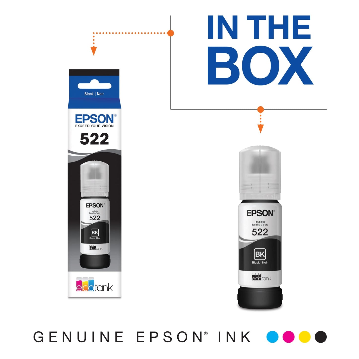 Epson EcoTank ET-2803 Wireless Color All-in-One Cartridge-Free Supertank Printer w/ Scan, Copy, AirPrint