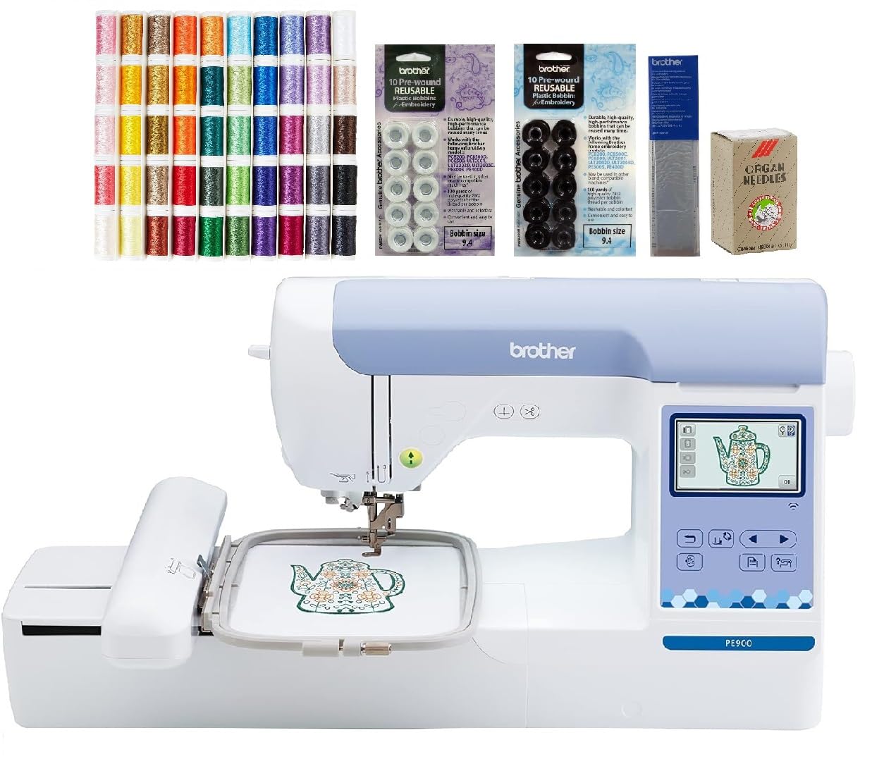 Brother PE900 Embroidery Machine with WLAN, White