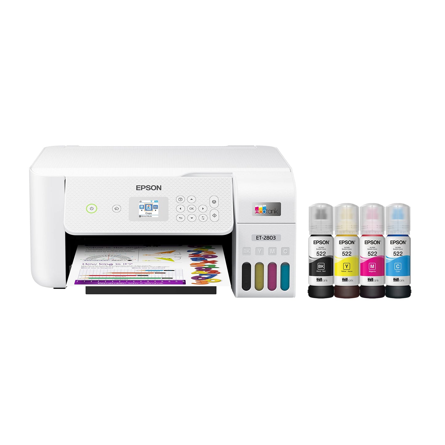 Epson EcoTank ET-2803 Wireless Color All-in-One Cartridge-Free Supertank Printer w/ Scan, Copy, AirPrint