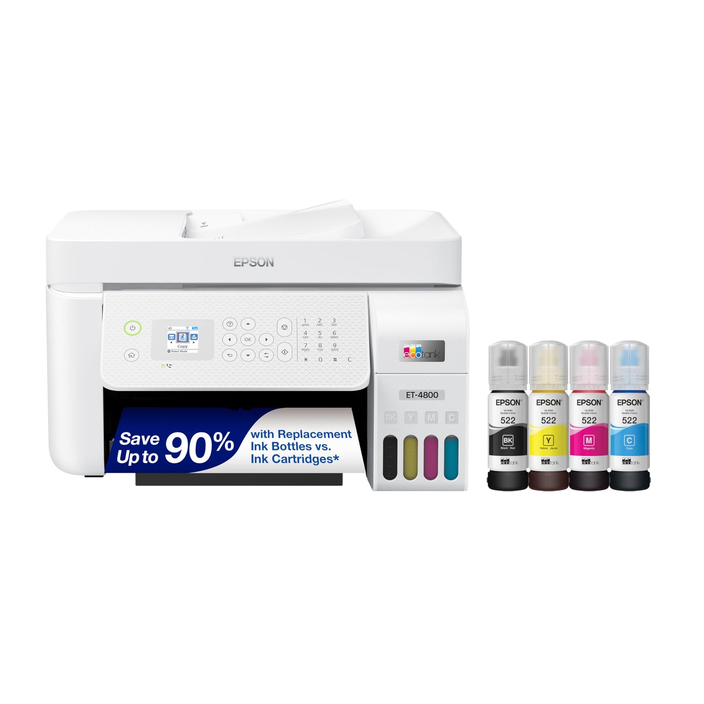 Epson EcoTank ET-2803 Wireless Color All-in-One Cartridge-Free Supertank Printer w/ Scan, Copy, AirPrint