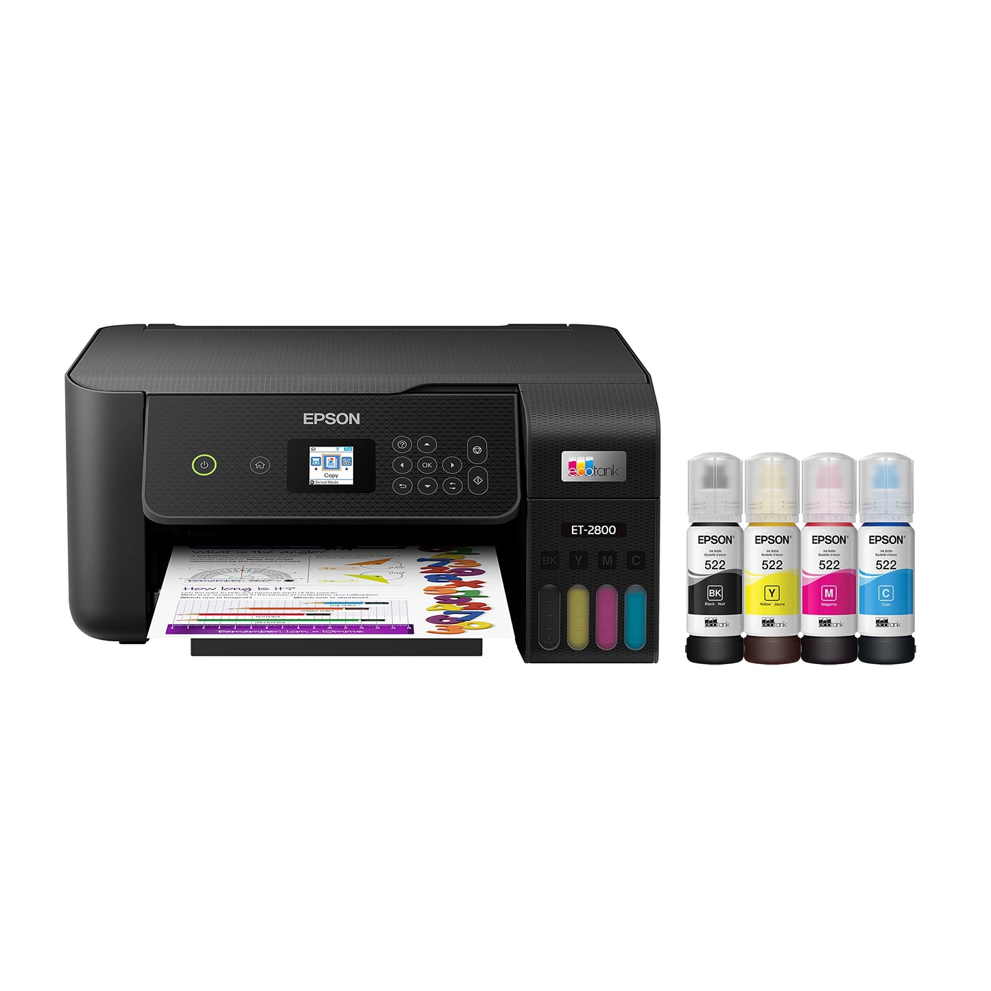 Epson EcoTank ET-2803 Wireless Color All-in-One Cartridge-Free Supertank Printer w/ Scan, Copy, AirPrint