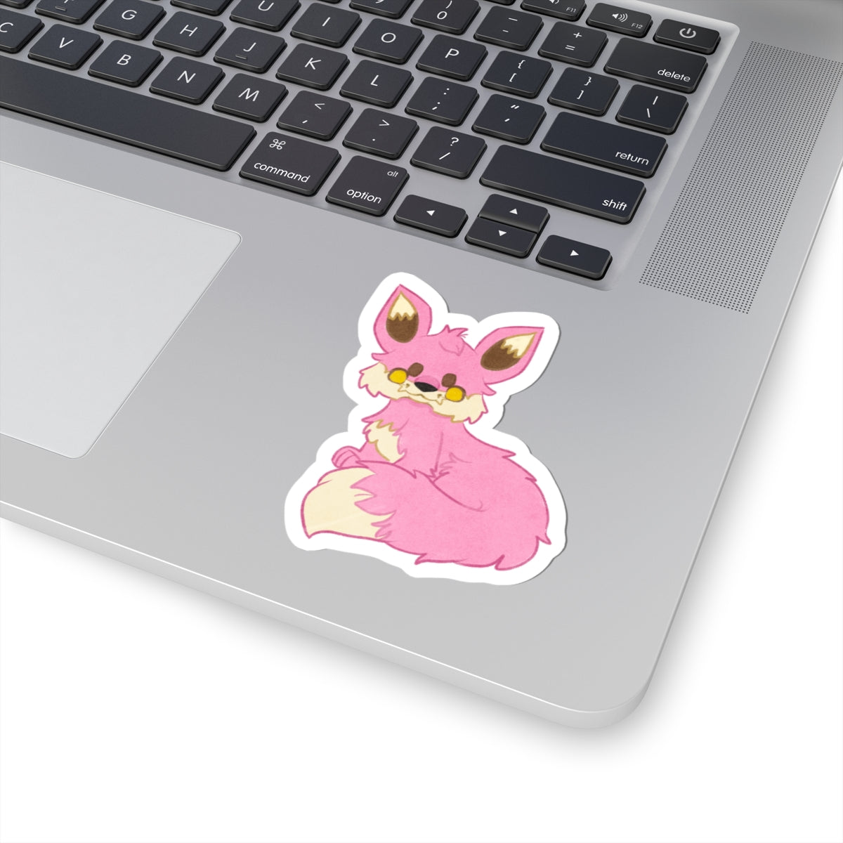 Pink Lupe Fantasy Wolf Die-Cut Vinyl Sticker 4in