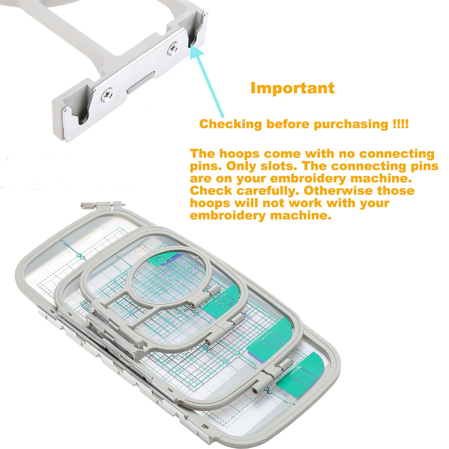 Embroidery Machine Hoop SA444 with 5"x7" Embroidery Area Compatible with Brother PE900 SE2000 PE800 SE1900 SE1950 PE780D 770 700 750D SE1800 Innovis1250D