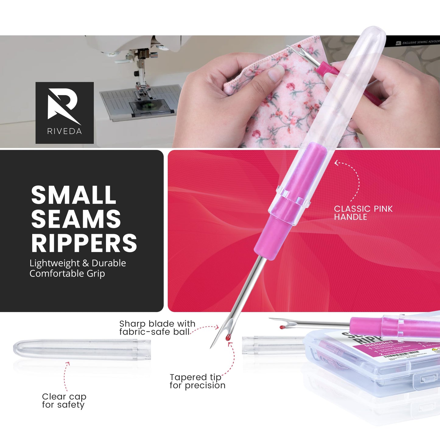 Pink Seam Ripper Kit - 7 Pieces