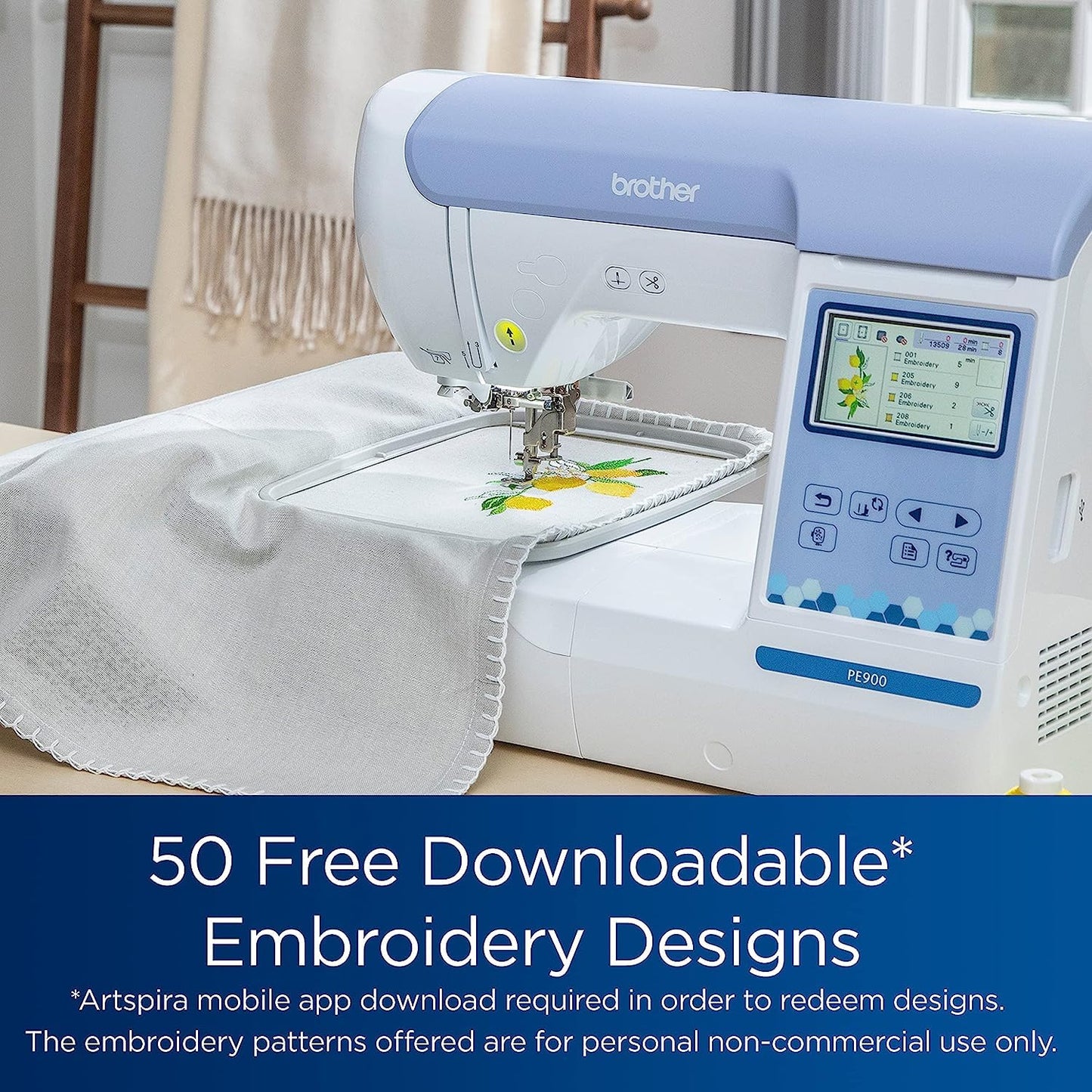 Brother PE900 Embroidery Machine with WLAN, White