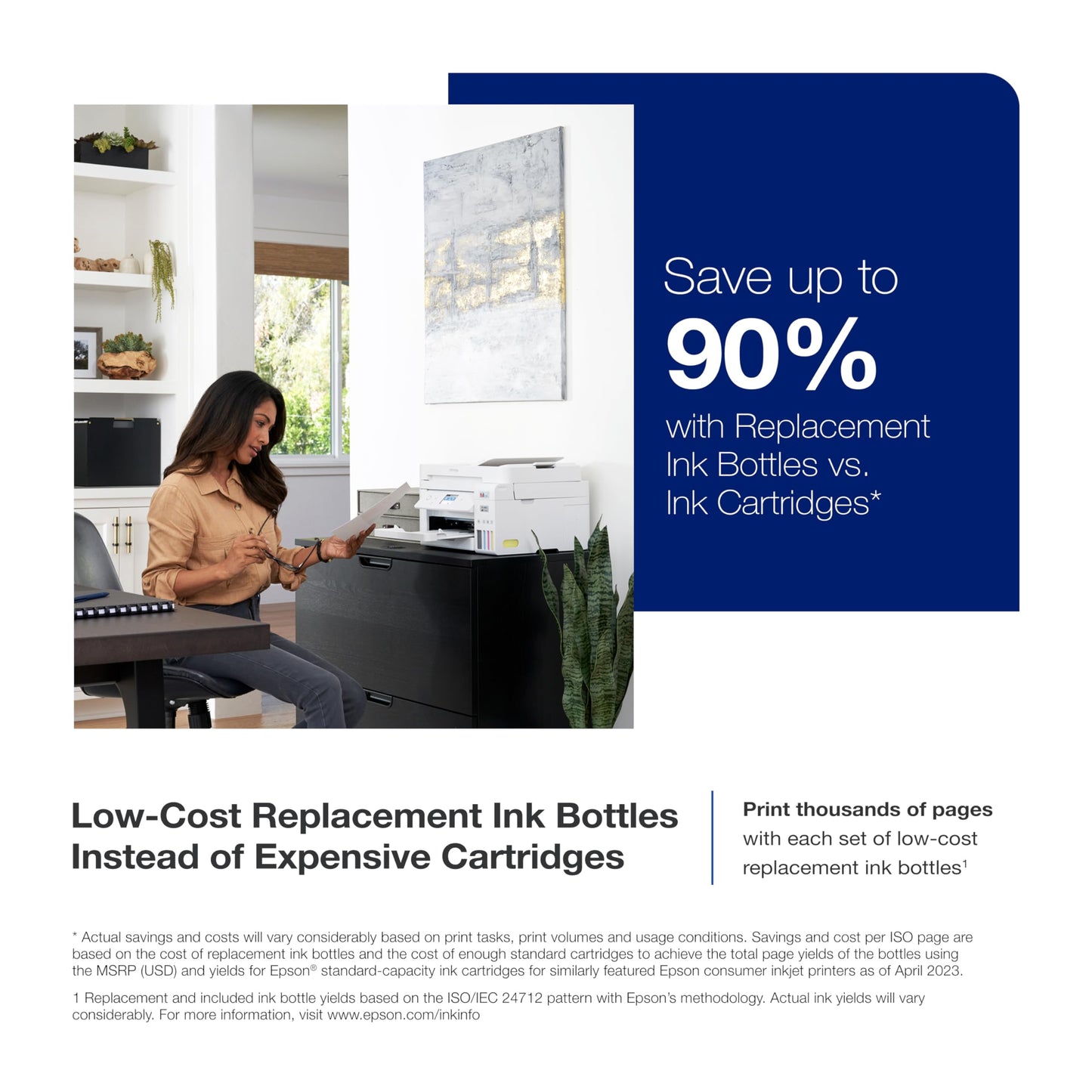 Epson EcoTank ET-2803 Wireless Color All-in-One Cartridge-Free Supertank Printer w/ Scan, Copy, AirPrint
