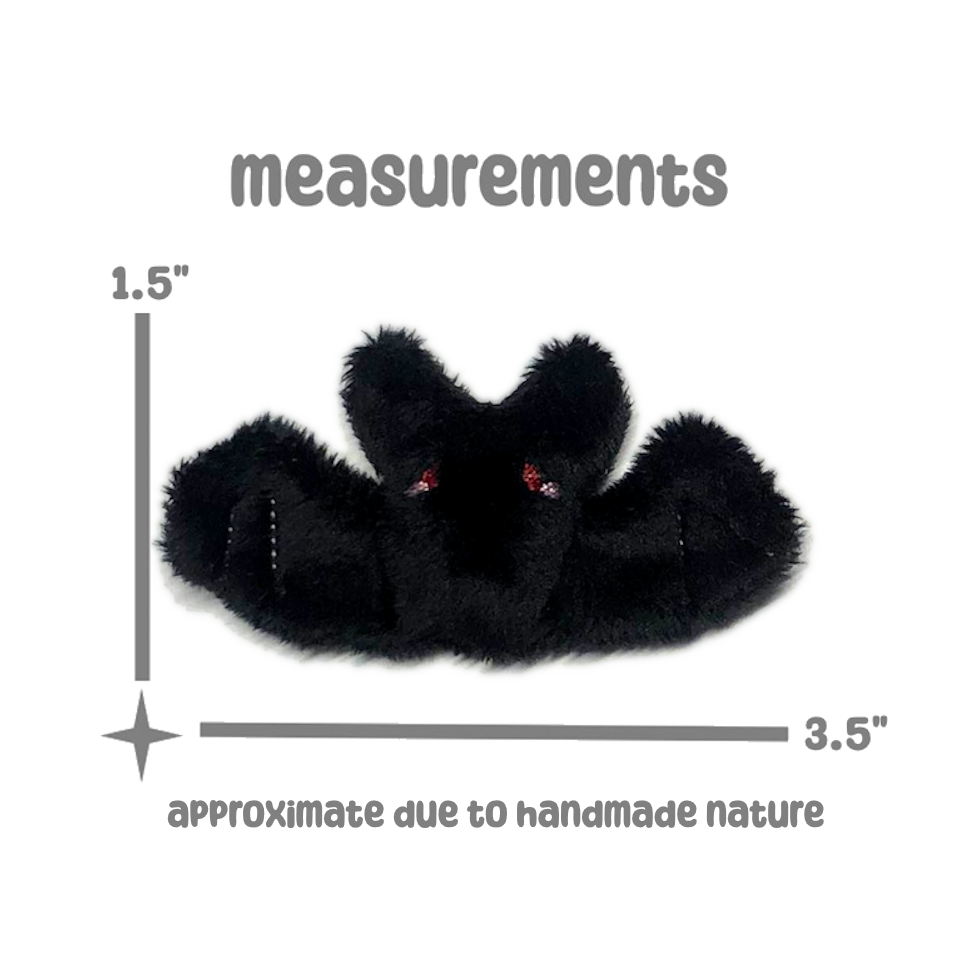 Worry Bat ITH Tiny Plush Embroidery Machine Pattern 4x4 Digital Download