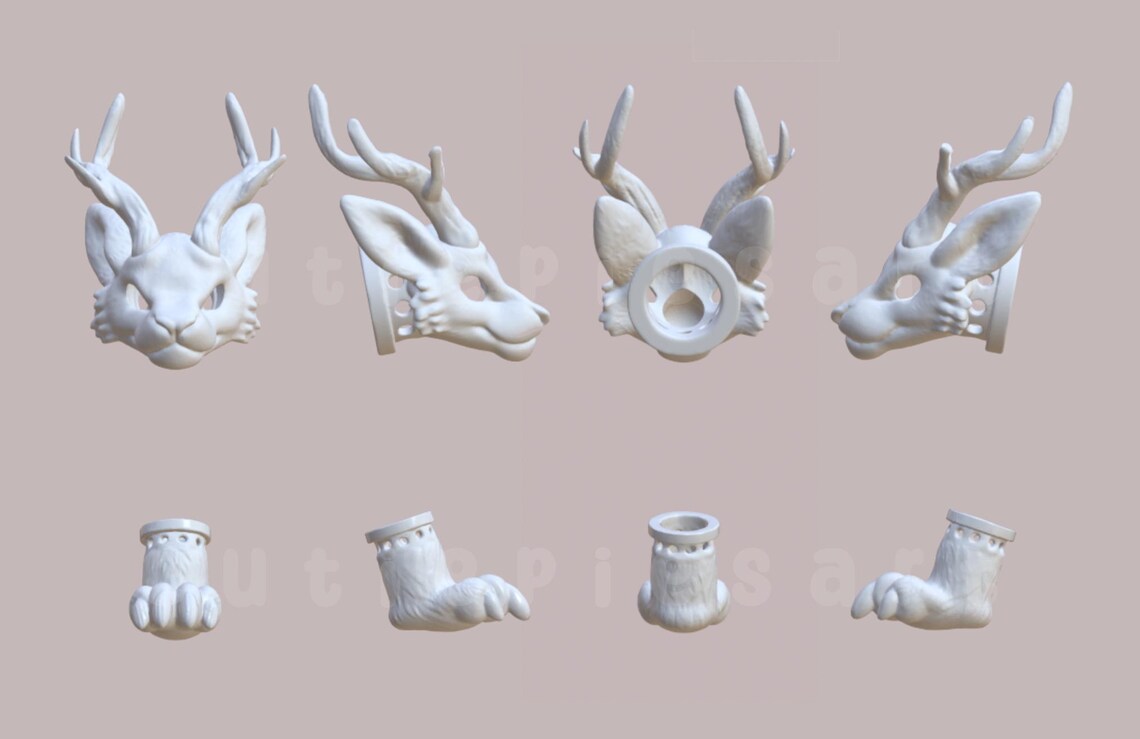 Tiger Dragon Art Doll Resin STL Files 3D Print Figurine