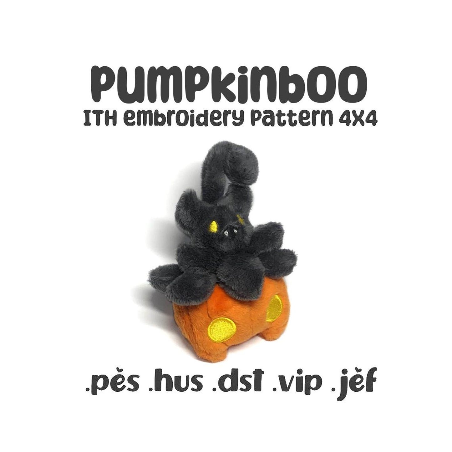 Pumpkinboo ITH Plush Halloween Embroidery Machine Pattern 4x4