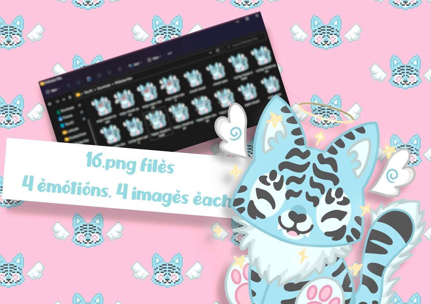 Deer PNGTuber Veadotube Kawaii Chibi Emotes For Streaming or Videos