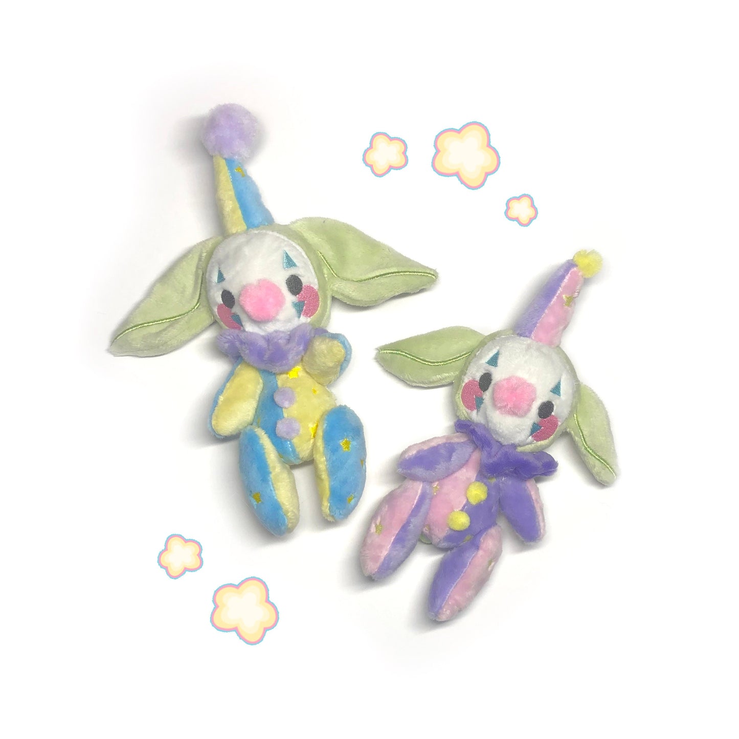 Goblin Clown Art Doll Jointed Plushie Kawaii Tiny Plush Cute Fluffy Pastel Circus Clowncore MADE TO ORDER