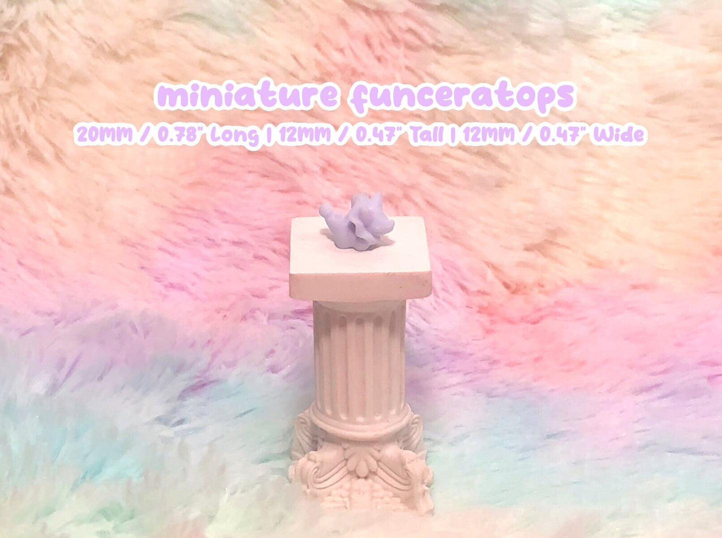 Tiny Funceratops Miniature Dollhouse Toy Resin 3D Printed Kawaii Figurine Micro Mini