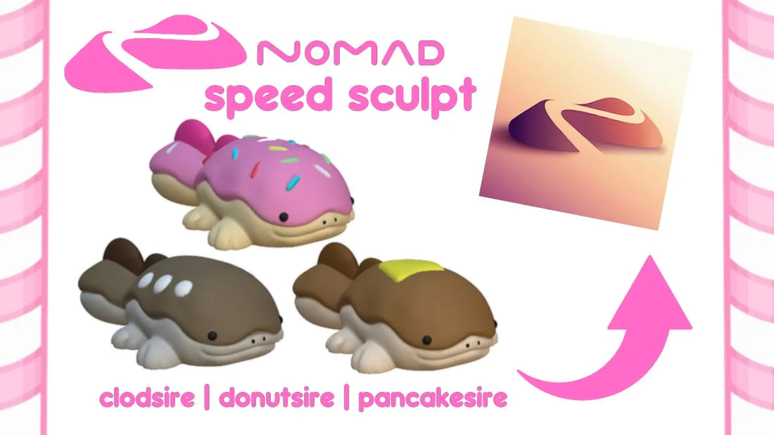 Nomad Speed Sculpt | Clodsire Donutsire Pancakesire |  iPad 3D Modeling | Kawaii Pokemon Art