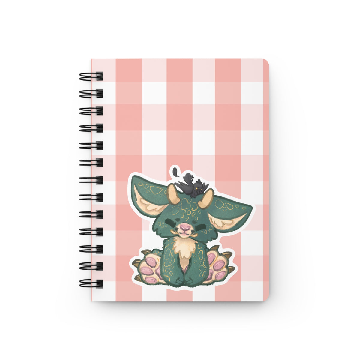 Woodland Goblin Fantasy Spiral Bound Journal | Cute Magical Monster Notebook Toe Beans Paw Pad