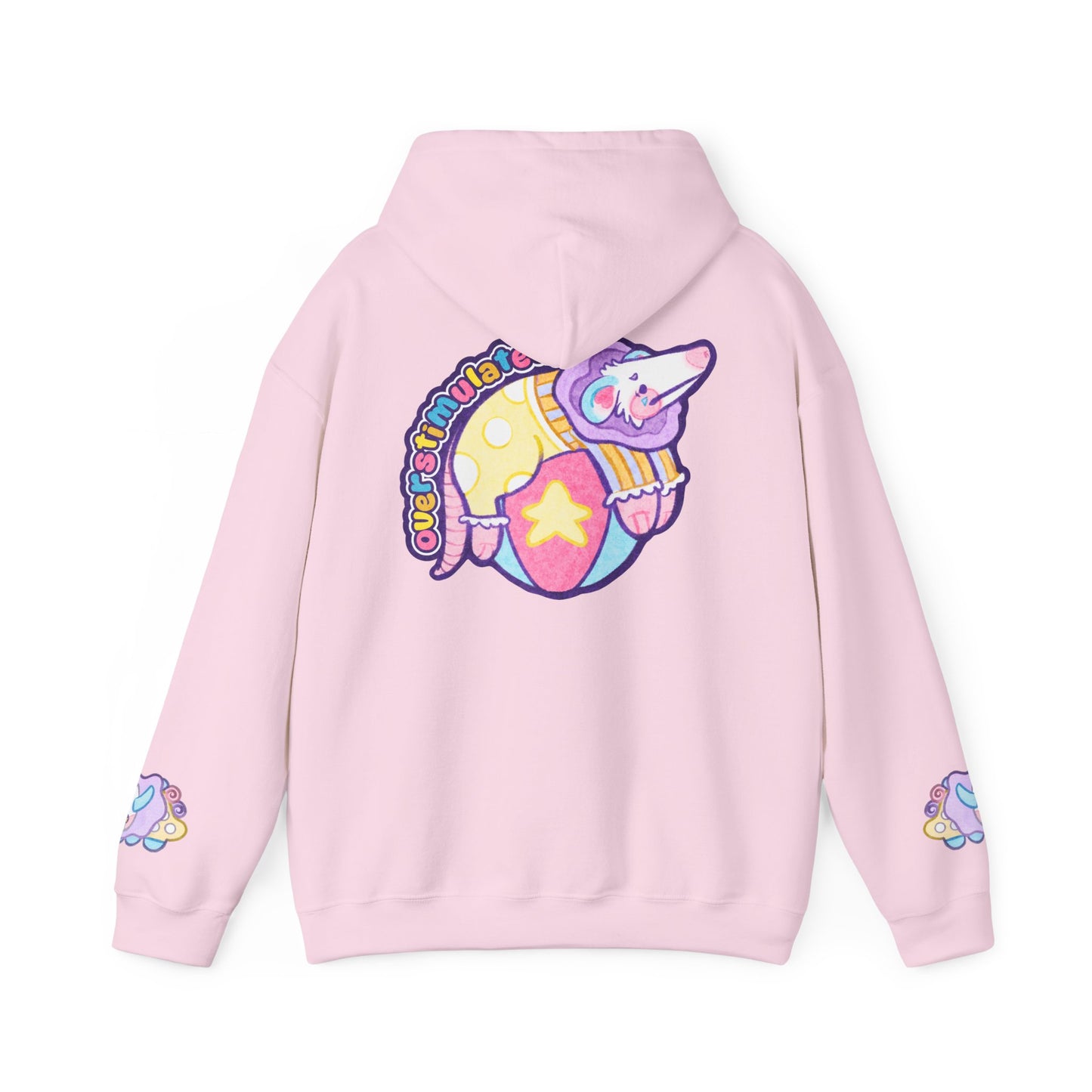 OVERSTIMULATED OPOSSUM Kawaii Clown Cutie Clowncore Hoodie Pullover Unisex