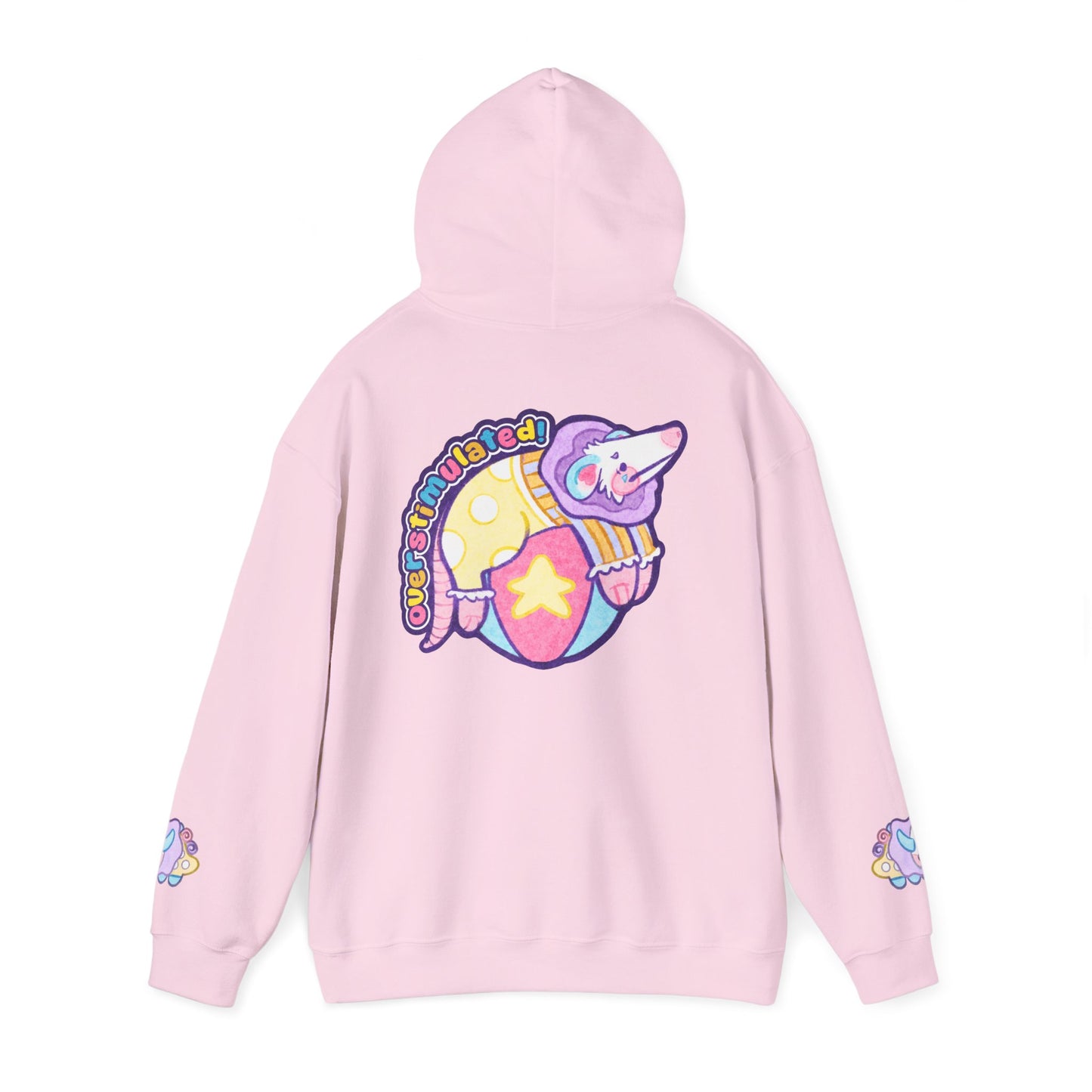 OVERSTIMULATED OPOSSUM Kawaii Clown Cutie Clowncore Hoodie Pullover Unisex