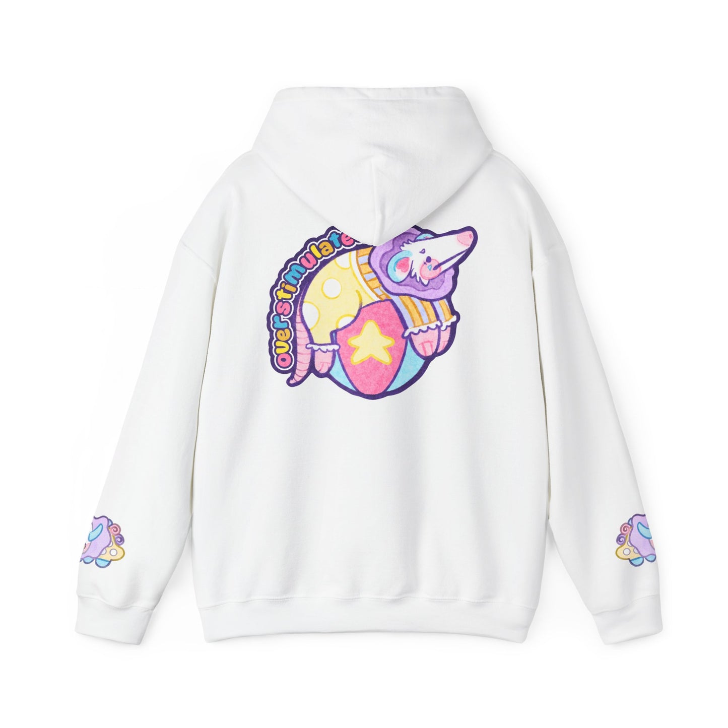 OVERSTIMULATED OPOSSUM Kawaii Clown Cutie Clowncore Hoodie Pullover Unisex