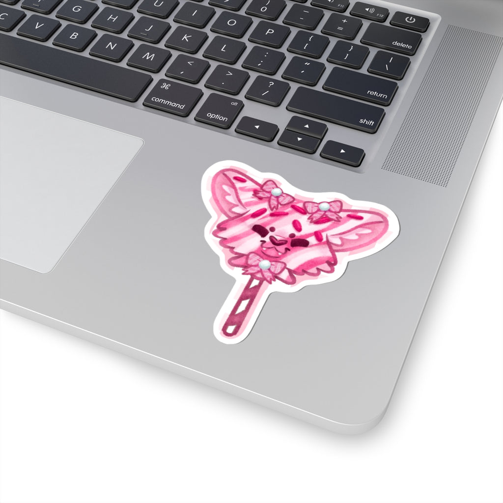 Cake Pup Raspberry Dessert Kawaii Cutie Die-Cut Vinyl Sticker 4in