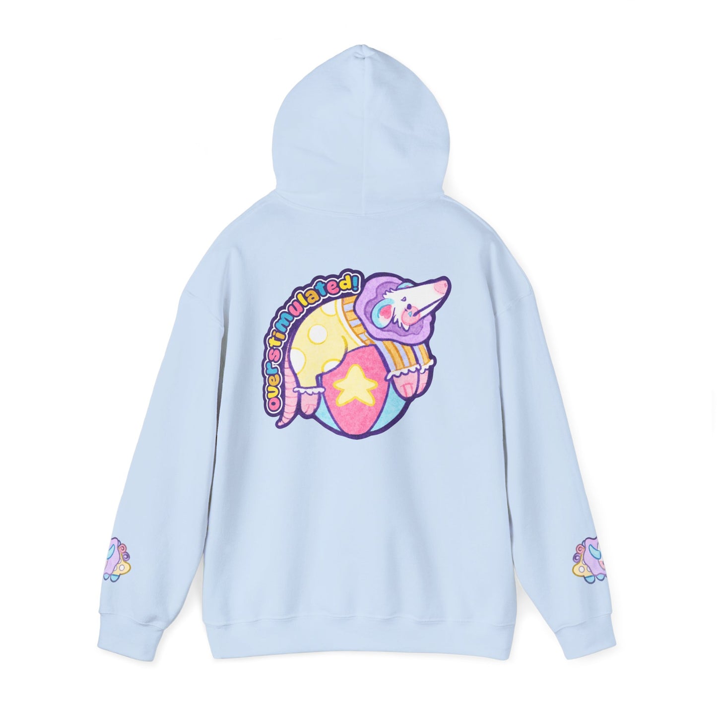 OVERSTIMULATED OPOSSUM Kawaii Clown Cutie Clowncore Hoodie Pullover Unisex