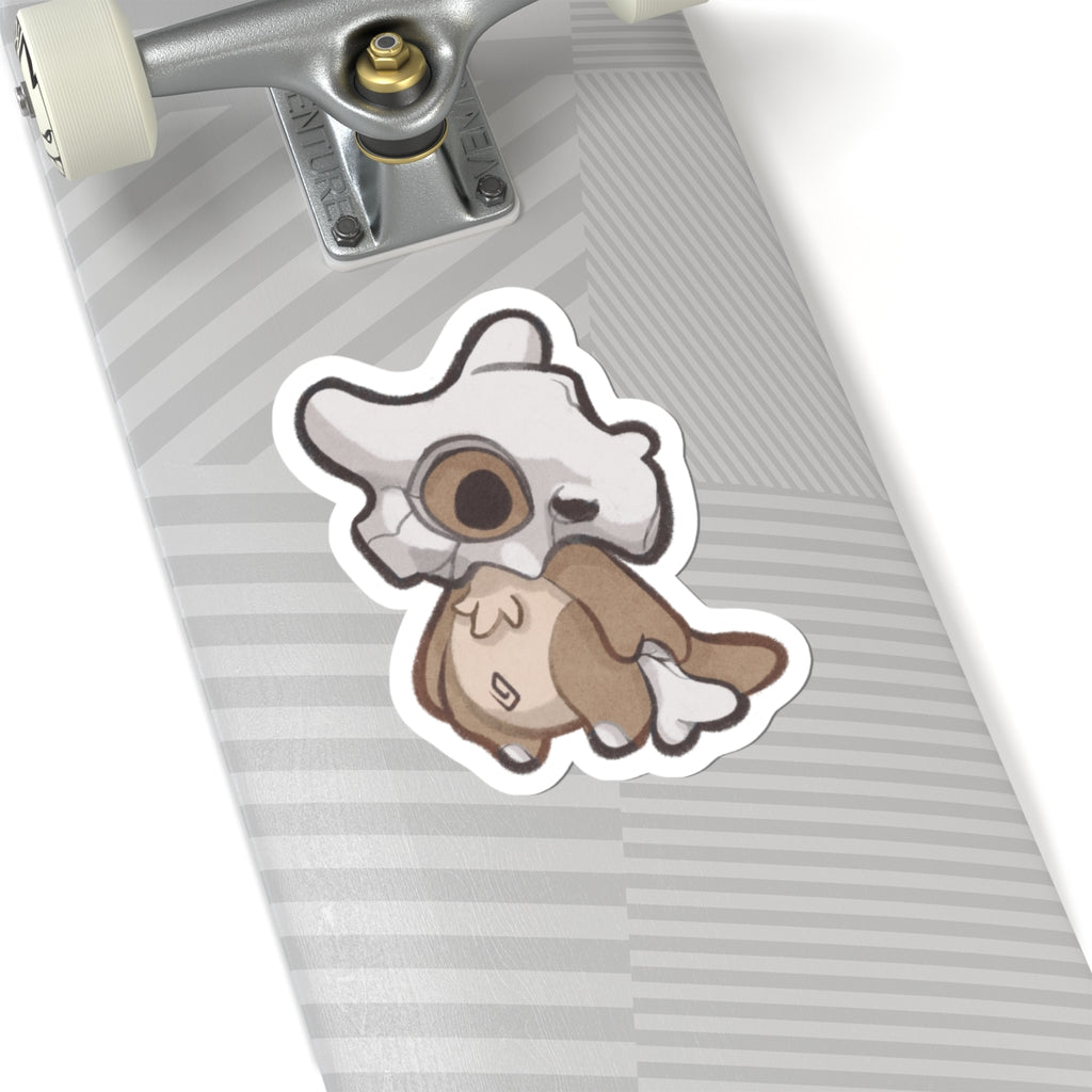 Cubone Kawaii Cutie Fanart Die-Cut Vinyl Sticker 4in