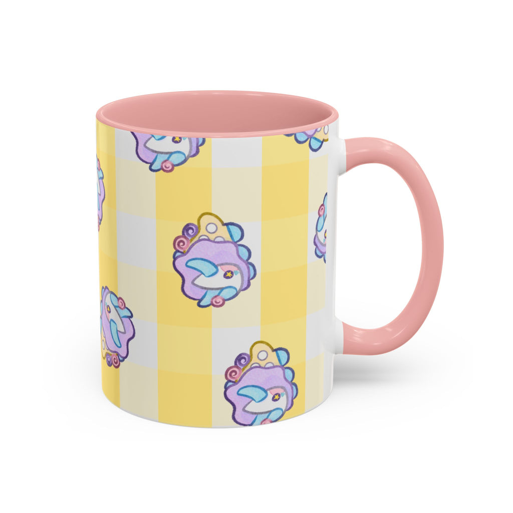 Funceratops Cute Pastel Circus Coffee Mug - 11oz Coffee Cup Kitschy Circuscore Clowncore Dinosaur Triceratops Tea Cup