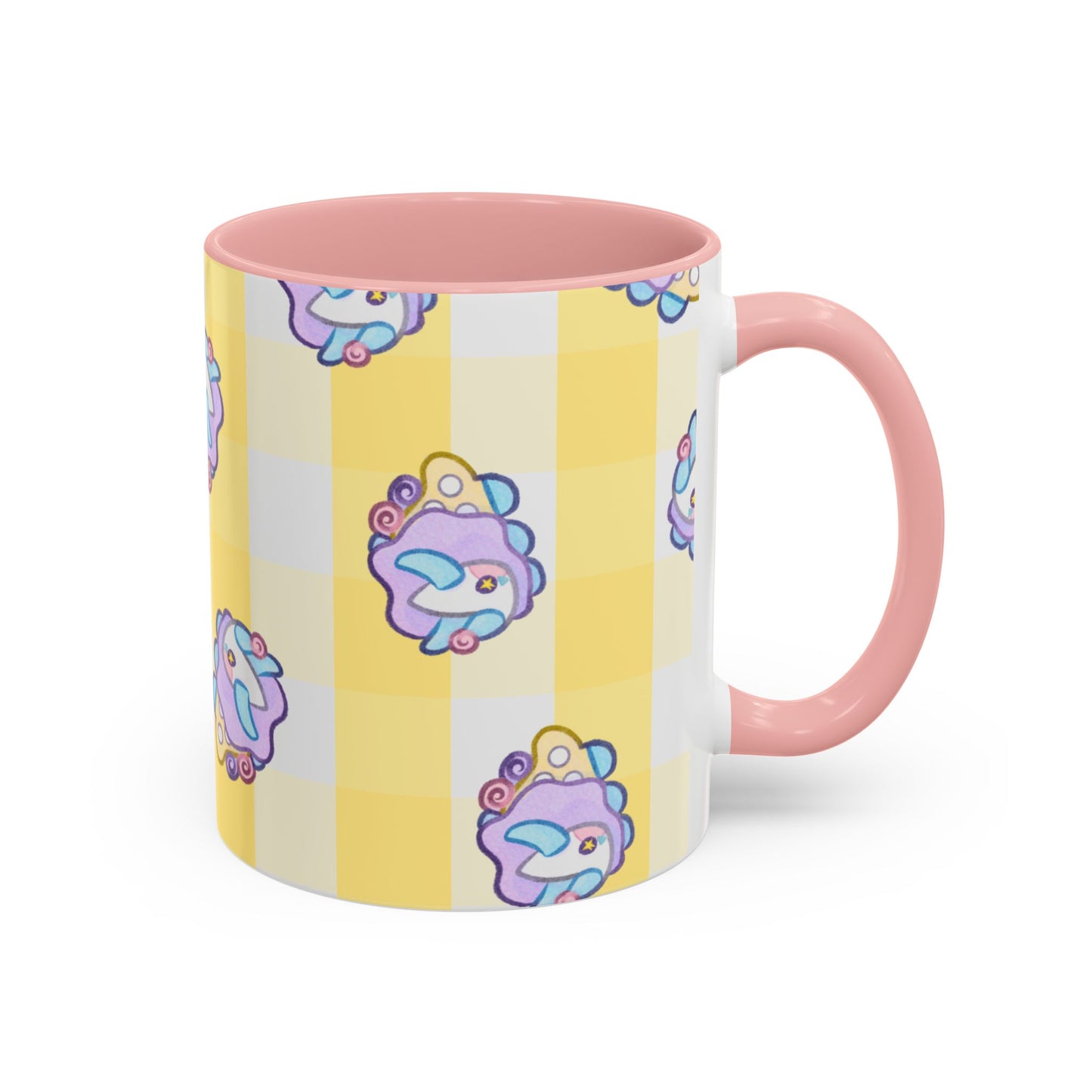 Funceratops Cute Pastel Circus Coffee Mug - 11oz Coffee Cup Kitschy Circuscore Clowncore Dinosaur Triceratops Tea Cup