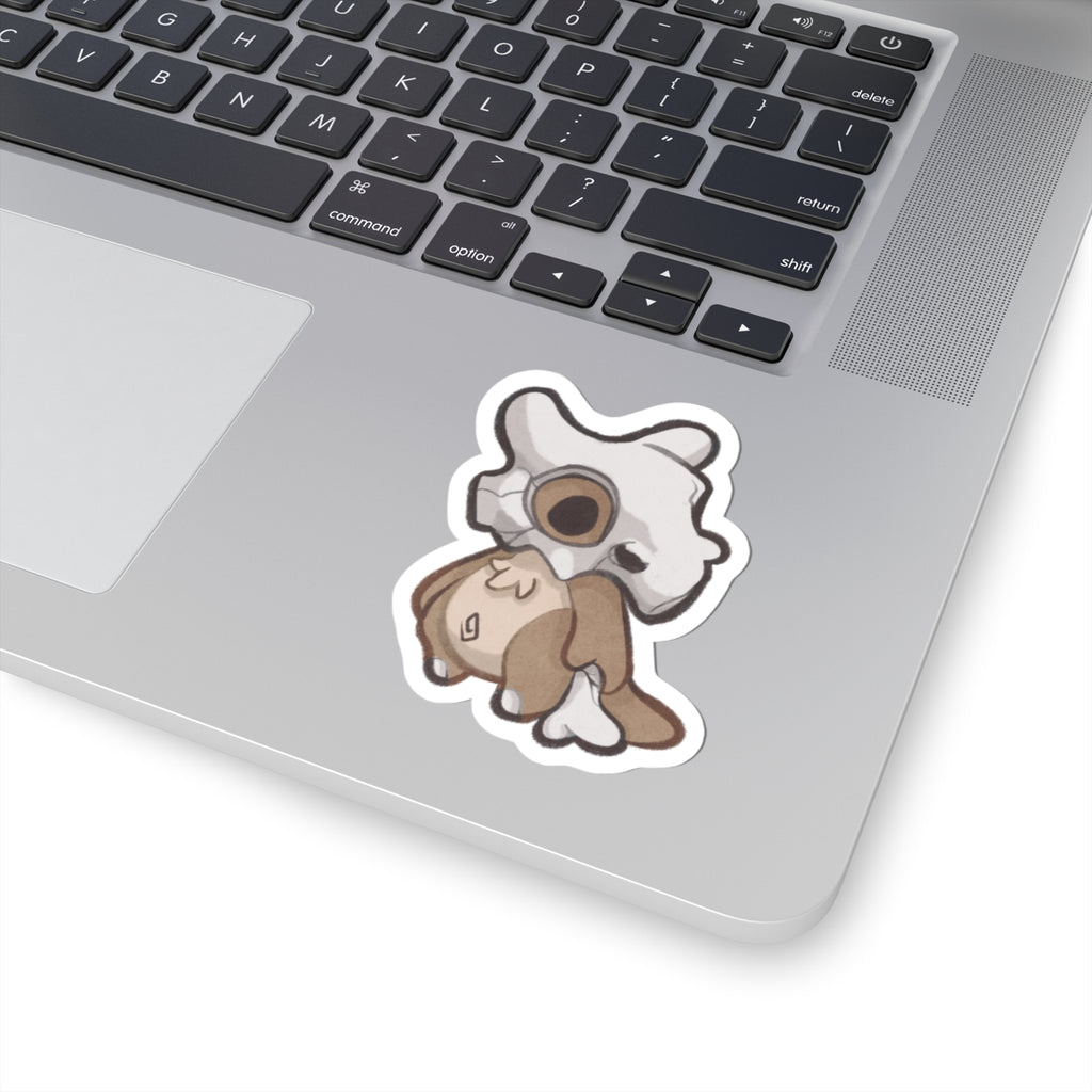 Cubone Kawaii Cutie Fanart Die-Cut Vinyl Sticker 4in
