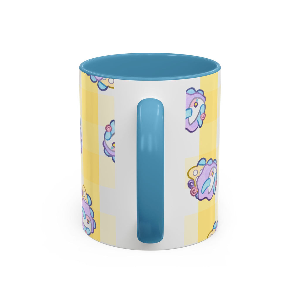 Funceratops Cute Pastel Circus Coffee Mug - 11oz Coffee Cup Kitschy Circuscore Clowncore Dinosaur Triceratops Tea Cup