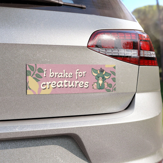 I Brake for Creatures Bumper Magnet | Woodland Creatures | Animal Lover Gift | Cute Car Accessories | Wildlife Enthusiast Gift