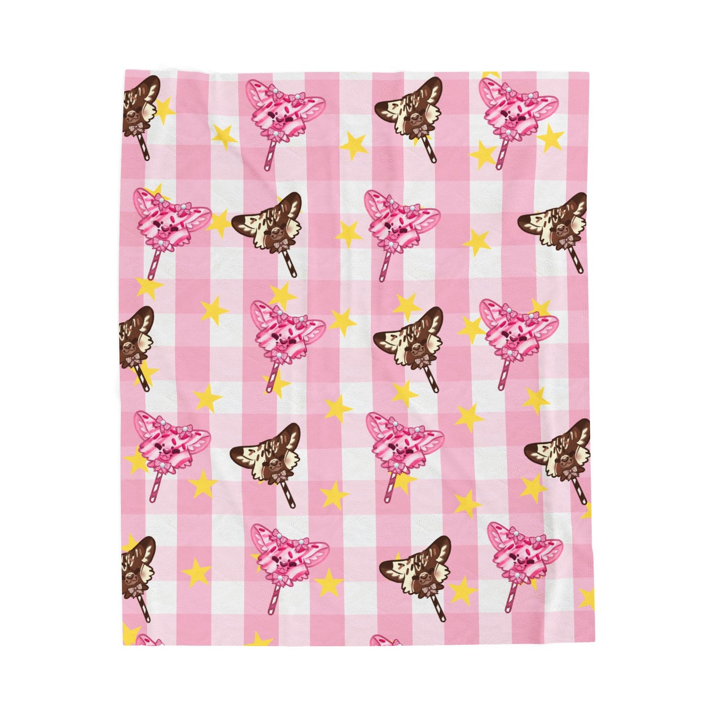 Cake Pup Pink Fuzzy Blanket Pastel Dessert Circus Theme Kawaii Home Decor Clowncore Blankie Lightweight Soft