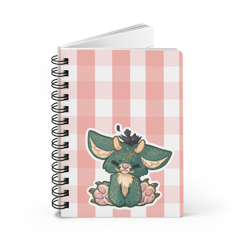 Woodland Goblin Fantasy Spiral Bound Journal | Cute Magical Monster Notebook Toe Beans Paw Pad