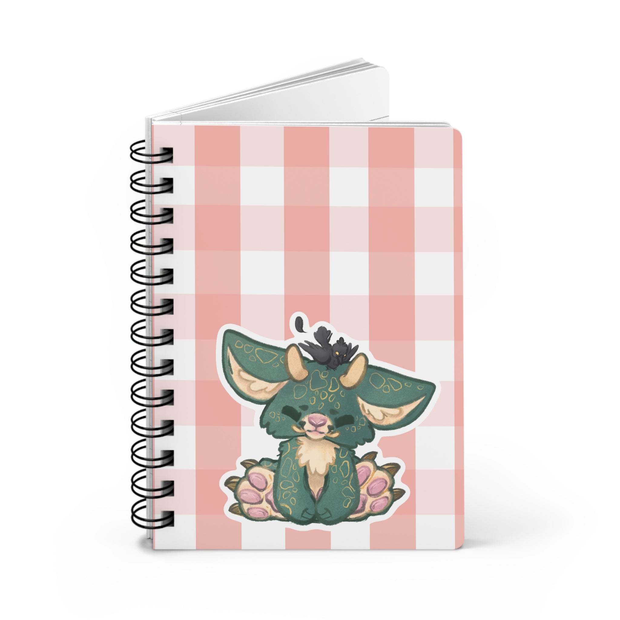 Woodland Goblin Fantasy Spiral Bound Journal | Cute Magical Monster Notebook Toe Beans Paw Pad