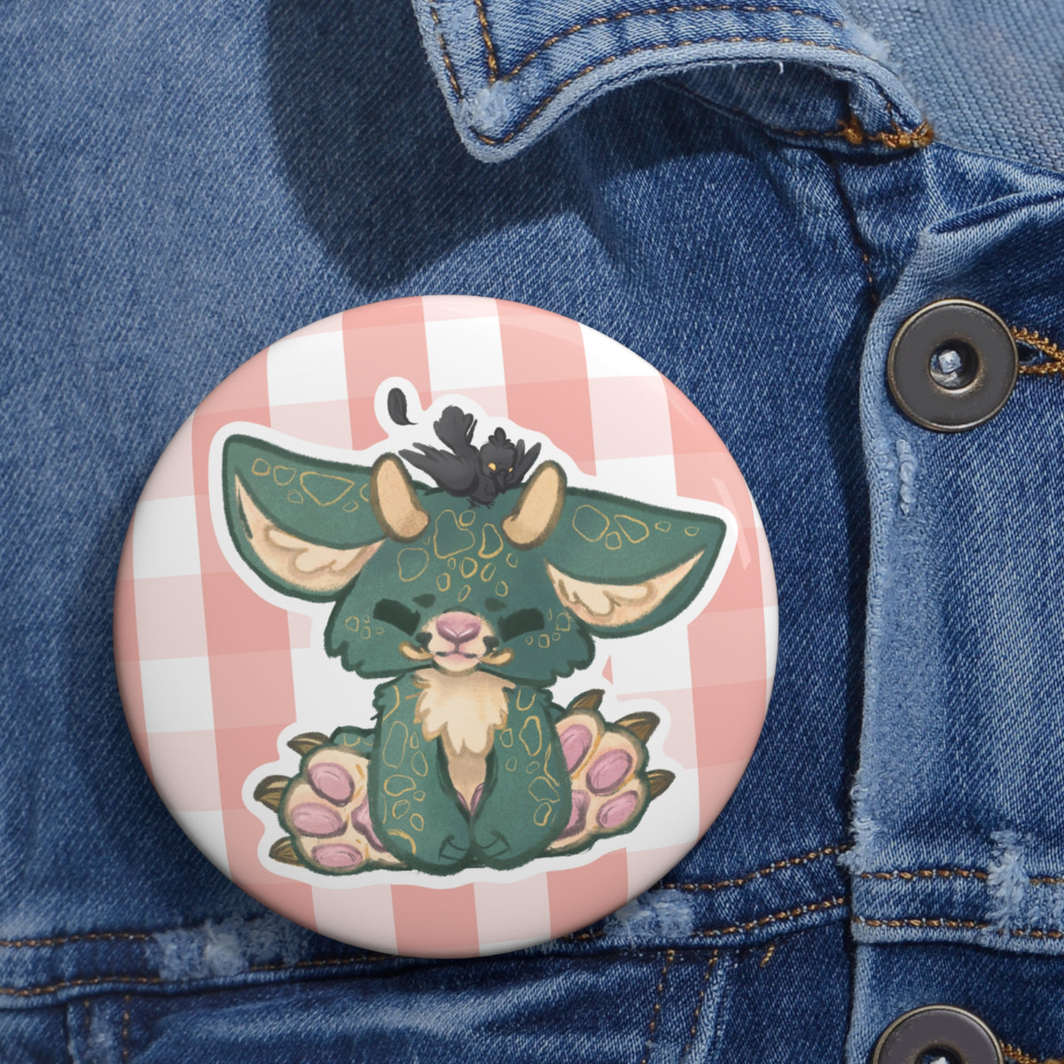 Woodland Creature Goblin Kawaii Fantasy Magic | Cute Pastel Animal Badge, Pin, Pinback