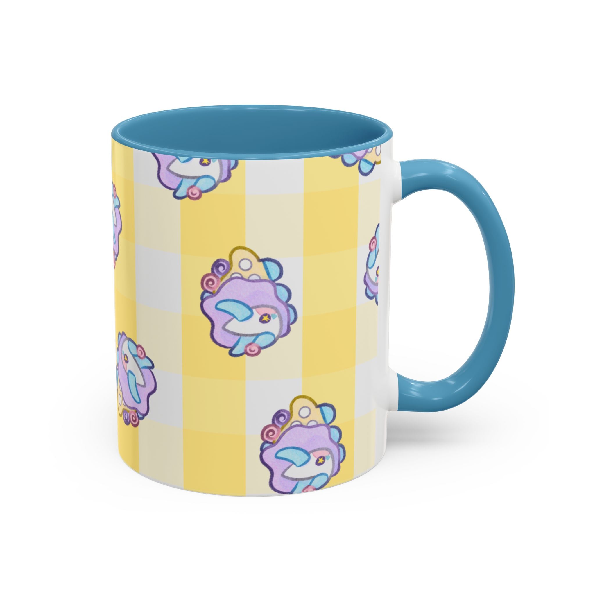 Funceratops Cute Pastel Circus Coffee Mug - 11oz Coffee Cup Kitschy Circuscore Clowncore Dinosaur Triceratops Tea Cup