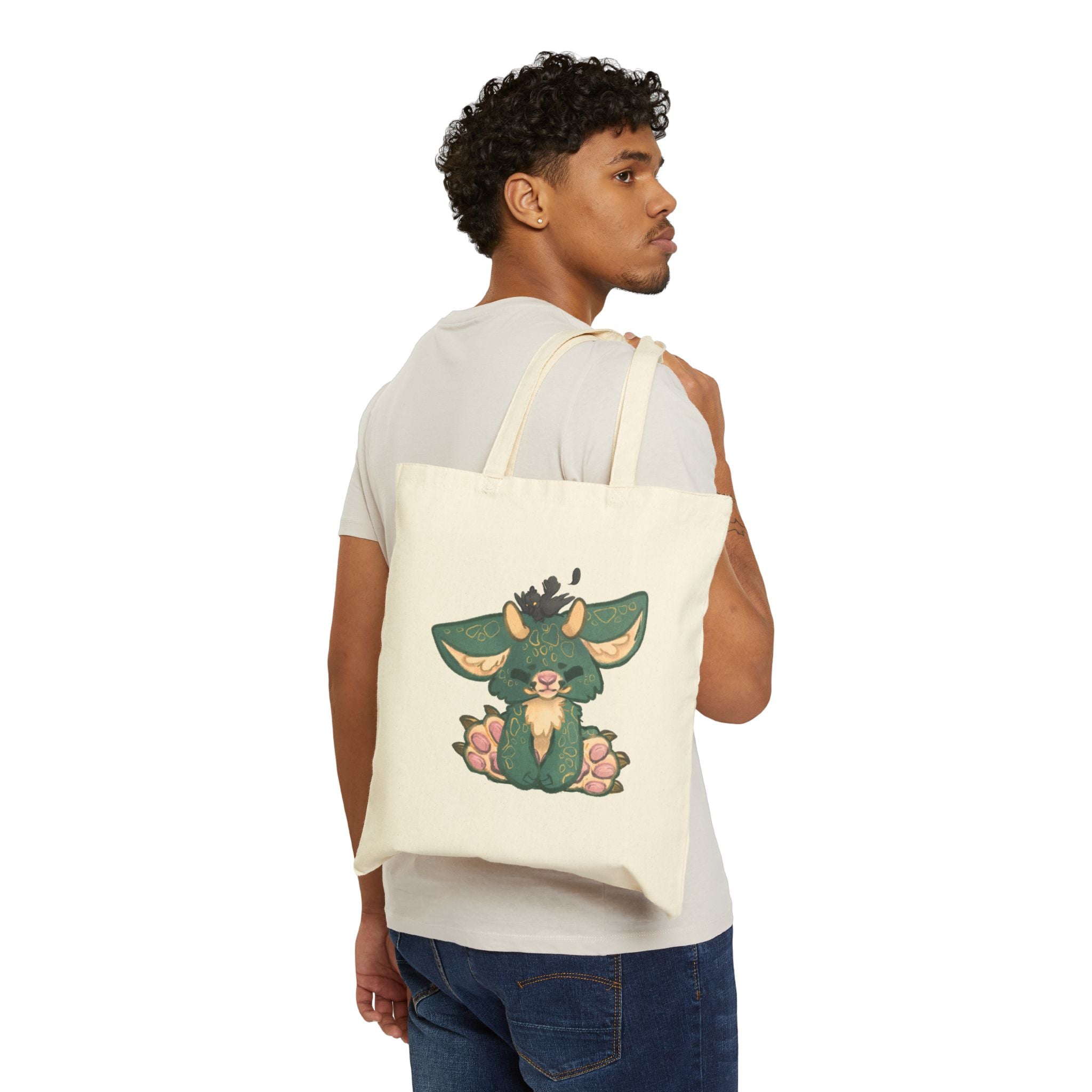 Goblin Woodland Creature Kawaii Toe Beans Paw Pad Cotton Canvas Tote Bag